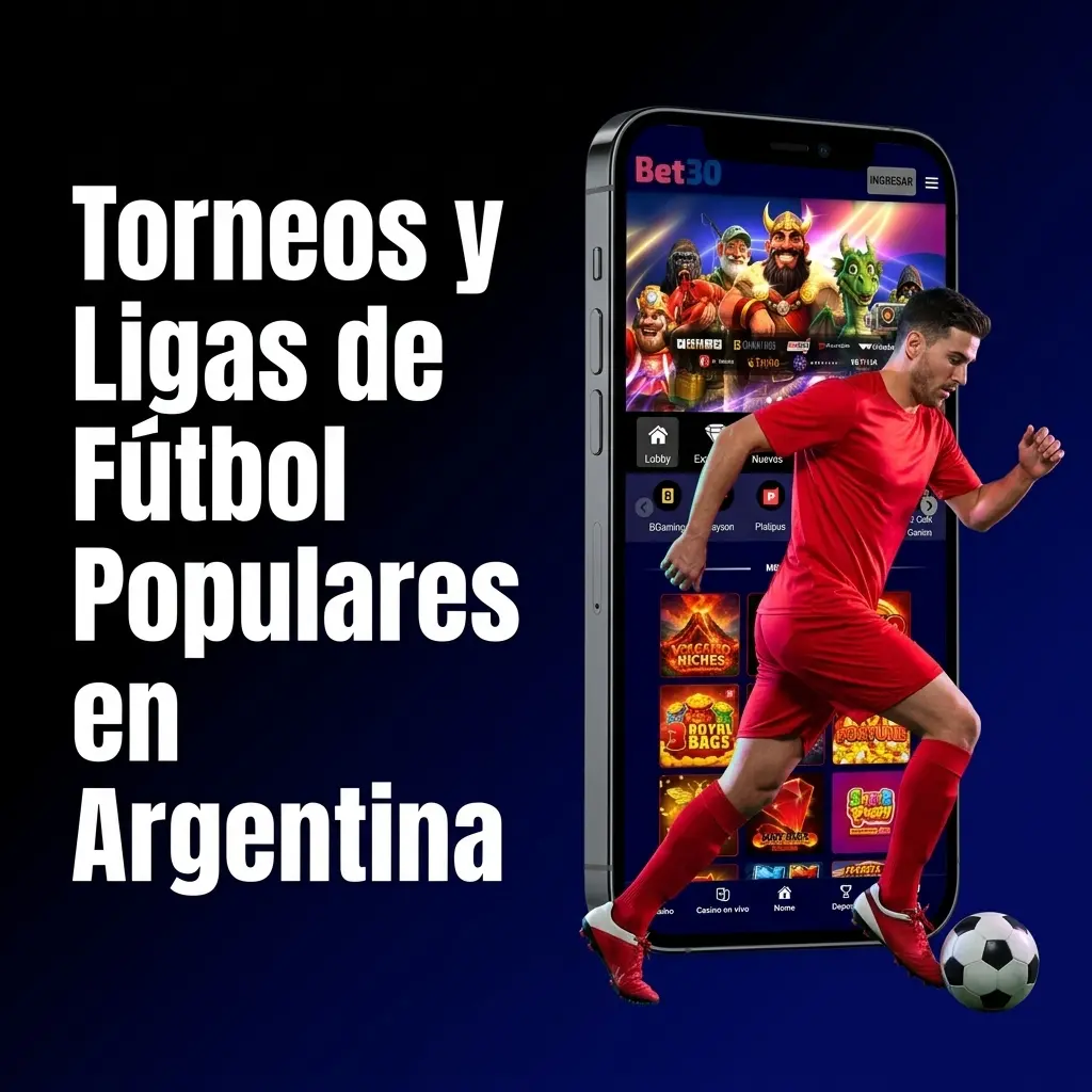 Torneos de fútbol populares en Argentina disponibles para apostar en Bet30, incluyendo ligas locales e internacionales